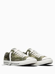 Converse Green Chuck Taylor All Star Wide Camo Trainers - Image 3 of 6
