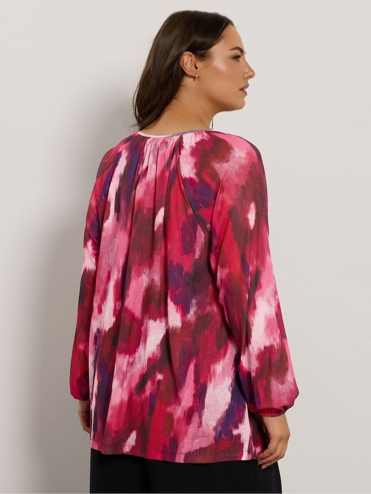 Balloon Sleeve Black Blouse - Image 2 of 5
