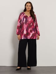 Balloon Sleeve Black Blouse - Image 3 of 5
