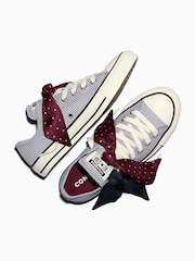 Converse נעלי ספורט נמוכות בעיטור פפיון ופסים, סדרת Chuck Taylor - תמונה 5 מתוך 7