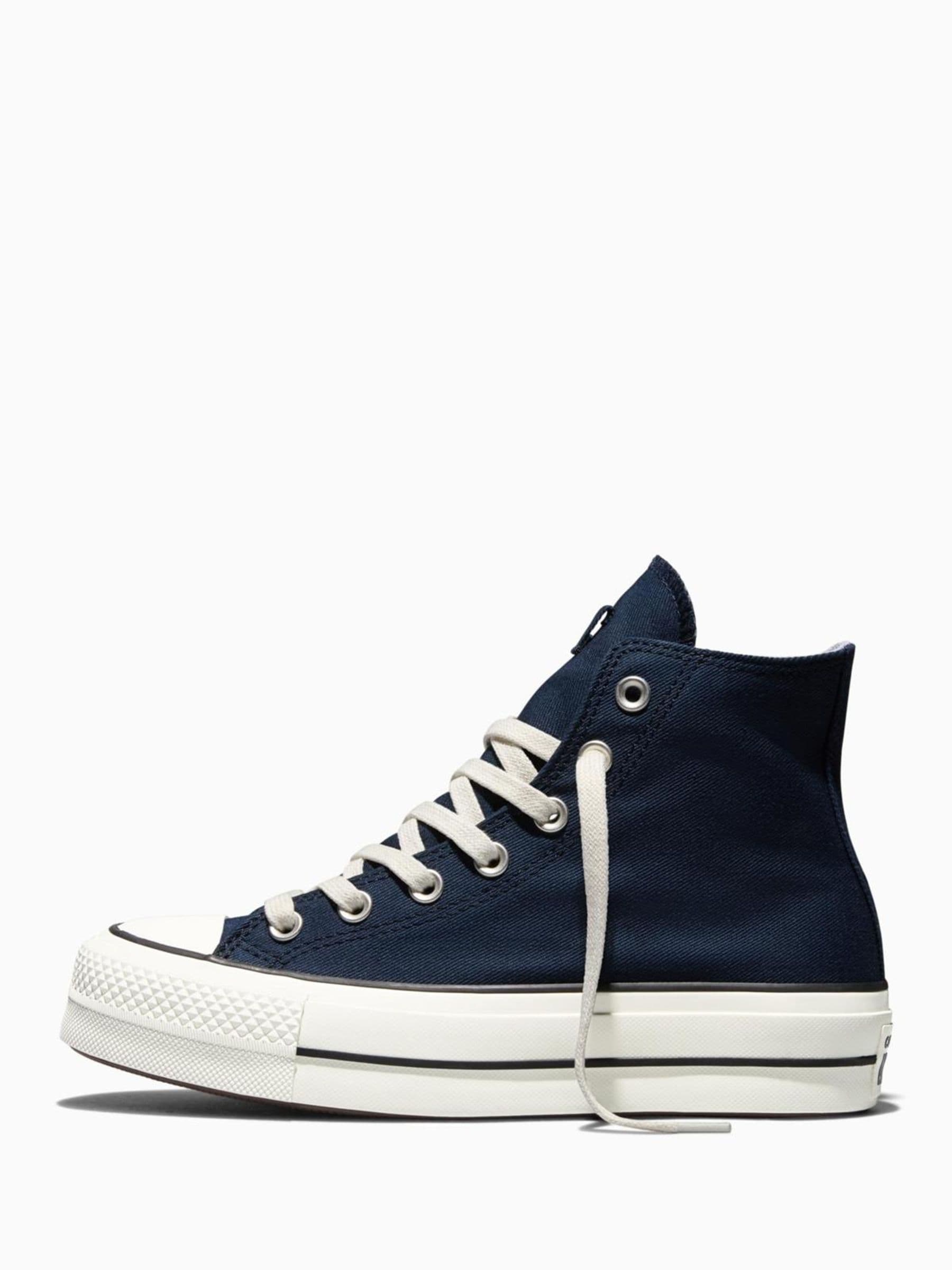 Buy Converse Blue Chuck Taylor Lift Bow Detail High Trainers from