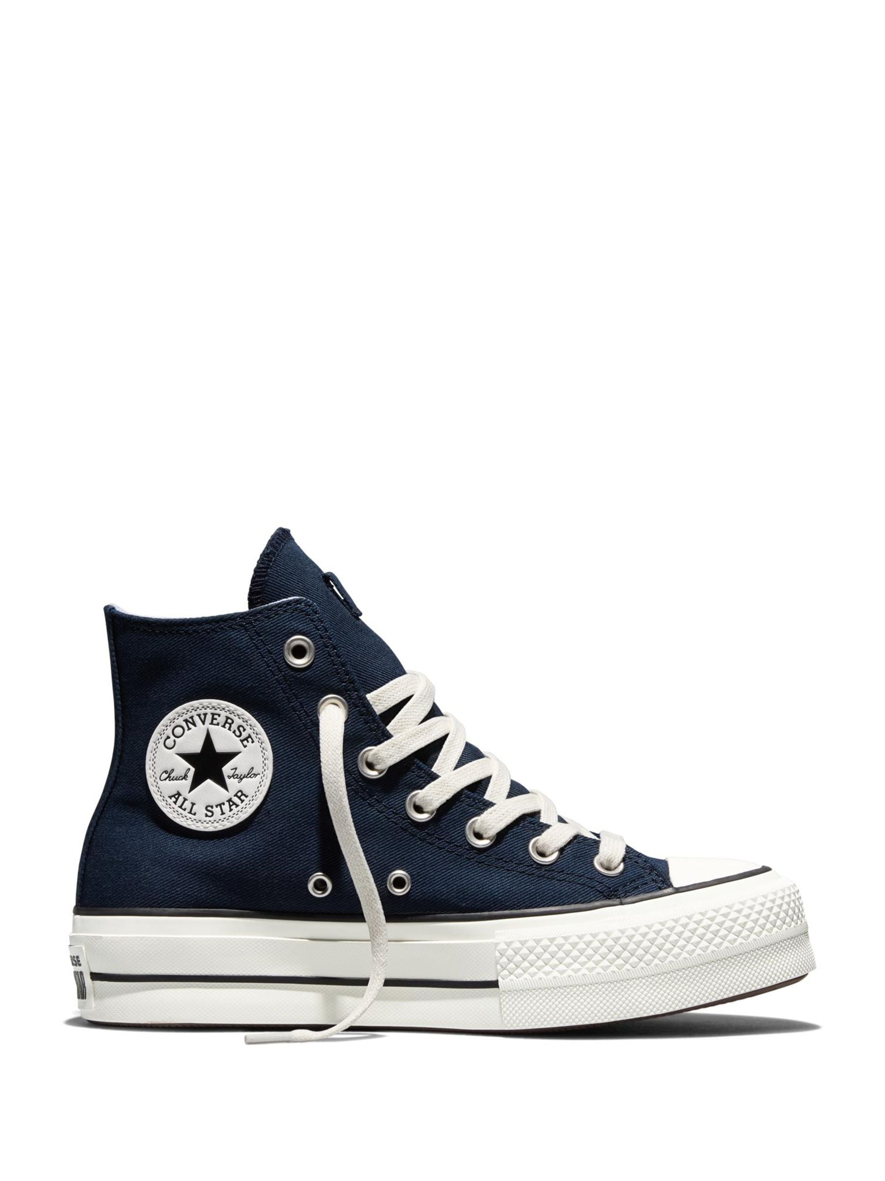 Buy Converse Blue Chuck Taylor Lift Bow Detail High Trainers 