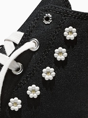 Converse Black/White Chuck Taylor Beaded Hightop Trainers - Image 8 of 8