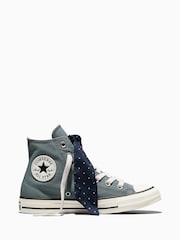 Converse Blue Chuck Taylor Bow Detail High Trainers - Image 2 of 7