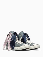 Converse Blue Chuck Taylor Bow Detail High Trainers - Image 4 of 7
