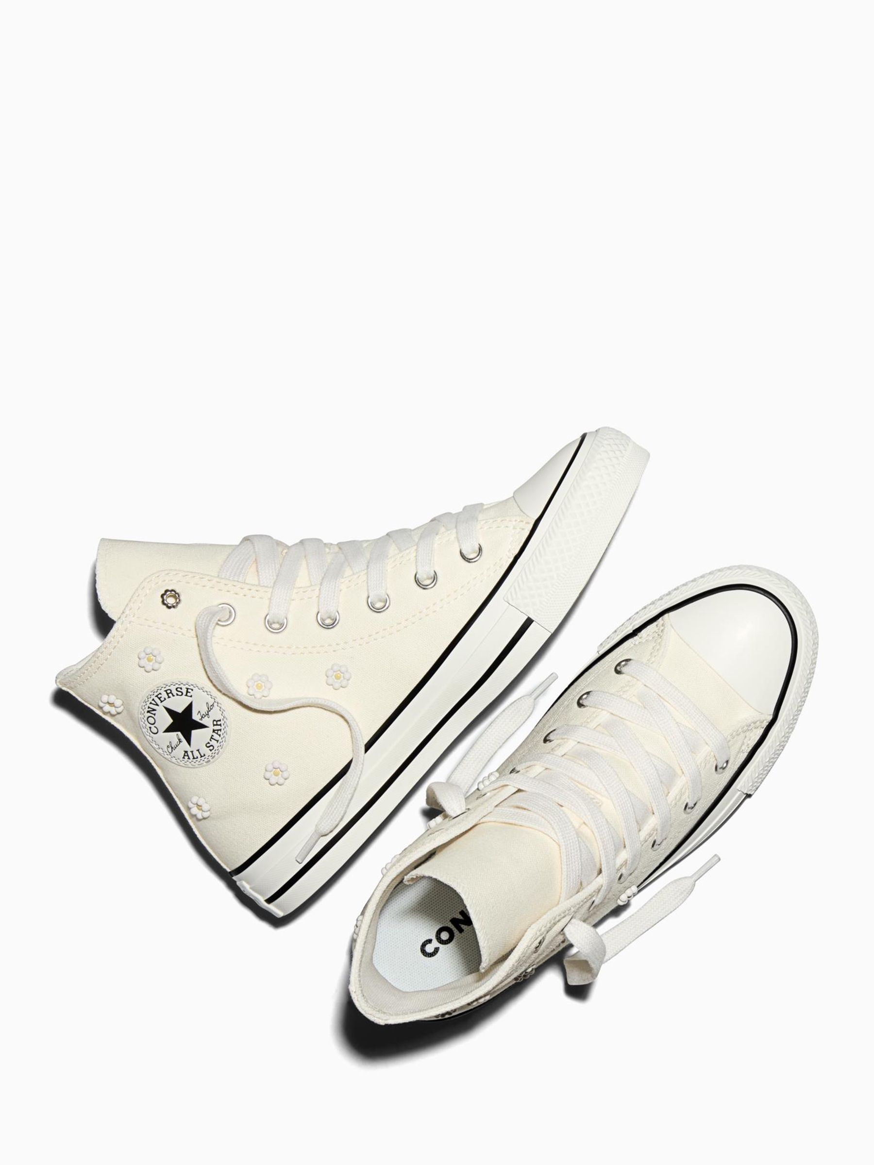 Buy Converse White Chuck Taylor Beaded Flower Hightop Trainers