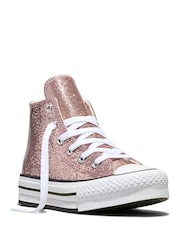 Converse Pink Chuck Taylor EVA Lift Platform Glitter Trainers - Image 7 of 9