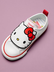 Converse White Hello Kitty 1V Low Trainers - Image 2 of 2