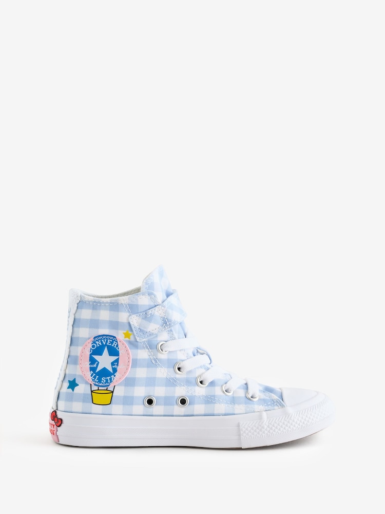 Converse Blue/White Hello Kitty Hightop Trainers - Image 1 of 1