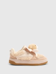 River Island Brown Girls Teddy Bear Trainers - Image 1 of 5