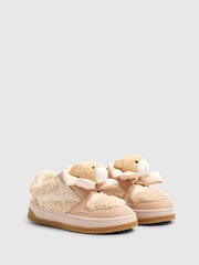 River Island Brown Girls Teddy Bear Trainers - Image 2 of 5