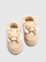 River Island Brown Girls Teddy Bear Trainers - Image 4 of 5