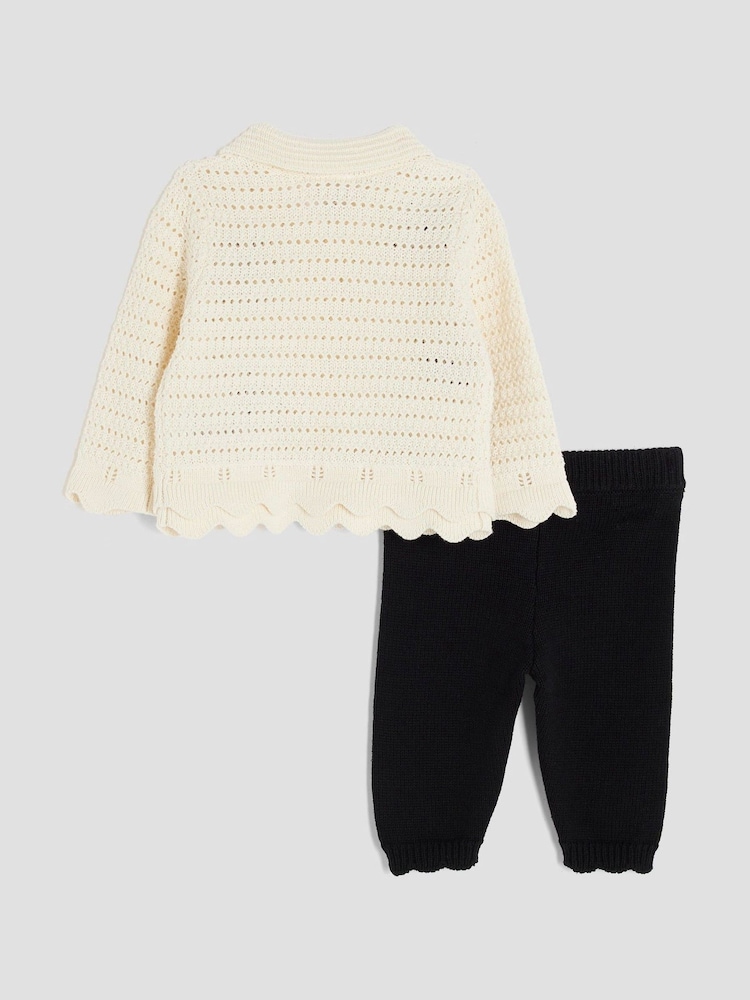 طقم كروشيه أحادي مزين بزهرة الأقحوان للبنات الصغار من River Island - صورة 2 من 5 طقم كروشيه أحادي مزين بزهرة الأقحوان للبنات الصغار من River Island - صورة 2 من 5