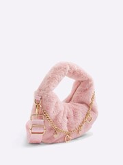 River Island Pink Girls Fur Chain Grab Bag - Image 3 of 5