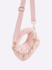 River Island Pink Girls Fur Chain Grab Bag - Image 4 of 5