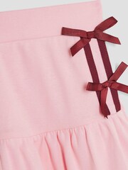 River Island Pink Girls Bow Polo Shirt and Skirt Set - Image 5 of 5