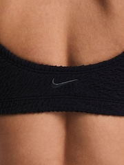 Nike Black Shoreline Pucker Textured Bralette Bikini Top - Image 3 of 4