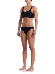 Nike Black Shoreline Pucker Textured Bralette Bikini Top - Image 4 of 4