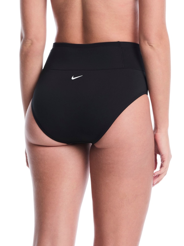 Schwarz - Nike Essential High Waist Full Bikini Bottoms - Bild 2 von 5 Schwarz - Nike Essential High Waist Full Bikini Bottoms - Bild 2 von 5