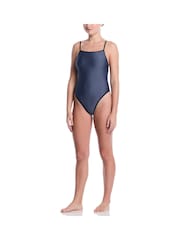 Nike Grey Ripple Square Neck One Piece Swimsuit - Image 4 of 5