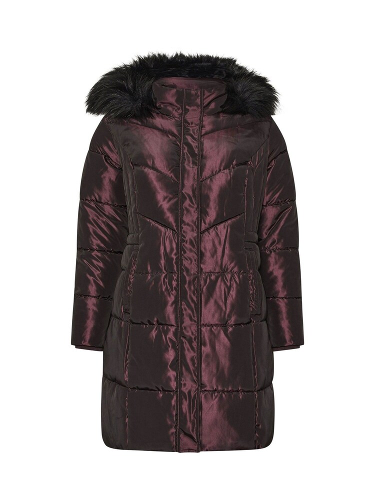 Yours Curve Purple Midi Puffa Coat - Image 5 of 5 Yours Curve Purple Midi Puffa Coat - Image 5 of 5