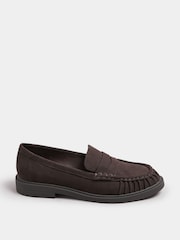 Yours Curve Brown Extra Wide Fit Extra Wide Fit Ruched Loafers - Image 2 of 5