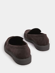 Yours Curve Brown Extra Wide Fit Extra Wide Fit Ruched Loafers - Image 4 of 5