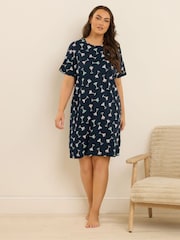 Yours Curve Green Cocktail Club Nighties 2 Pack - Image 5 of 8