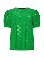 Blusa M&Co Broderie com manga puff sleeve - Imagem 5 de 5