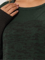 Yours Curve Green Colourblock Jumper - Image 5 of 5