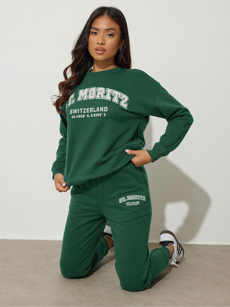 PixieGirl Petite Green St Moritz Sweatshirt - Image 1 of 5