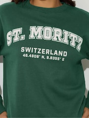 PixieGirl Petite Green St Moritz Sweatshirt - Image 4 of 5