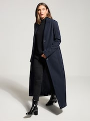 Long Tall Sally Blue Maxi City Coat - Image 1 of 5