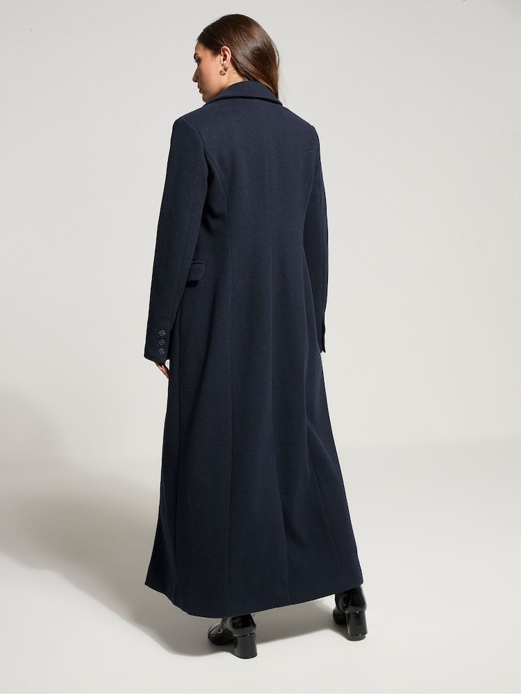 Long Tall Sally Blue Maxi City Coat - Image 2 of 5