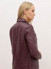 Long Tall Sally Red Premium Leather Jacket - Image 3 of 5