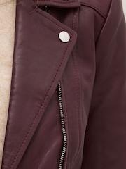 Long Tall Sally Red Premium Leather Jacket - Image 4 of 5