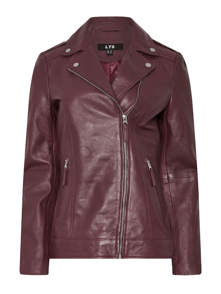 Long Tall Sally Red Premium Leather Jacket - Image 5 of 5