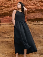 Vestido Midaxi PixieGirl Petite Jersey e Tecido Misto - Imagem 1 de 7