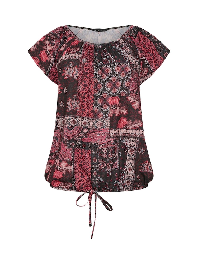 Blusa de alças finas étnica M&Co com bainha amarrada - Imagem 5 de 5