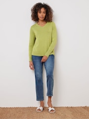 Verde - M&Co V-Neck Basic Jumper - Imagem 3 de 6