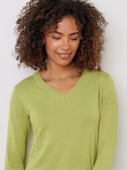 Verde - M&Co V-Neck Basic Jumper - Imagem 5 de 6