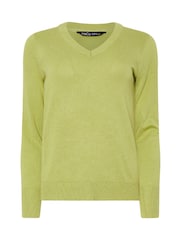 Verde - M&Co V-Neck Basic Jumper - Imagem 6 de 6