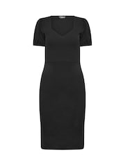 PixieGirl Petite Black Puff Sleeve Midi Dress - Image 5 of 5