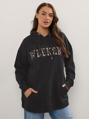 Yours Curve Black Weekend Hoodie - Image 1 of 5