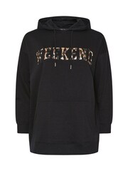 Yours Curve Black Weekend Hoodie - Image 5 of 5