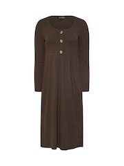 PixieGirl Petite Ribbed Button Maxi Dress - Imagem 5 de 5