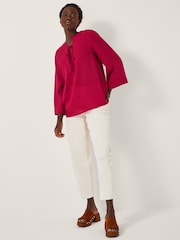 Monsoon Red Mischa Tie Front Tunic Tunic - Image 1 of 4
