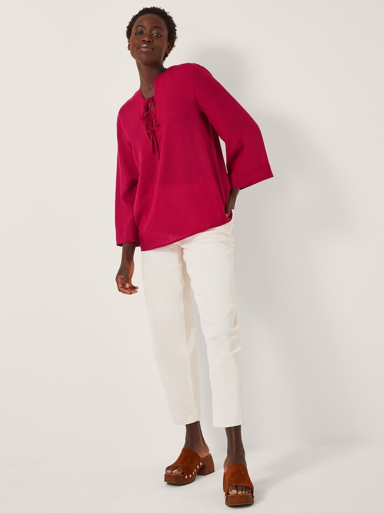Monsoon Red Mischa Tie Front Tunic Tunic - Image 1 of 4