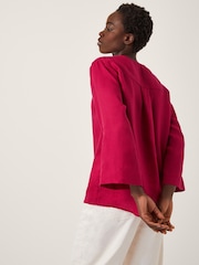 Monsoon Red Mischa Tie Front Tunic Tunic - Image 3 of 4