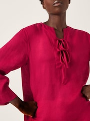 Monsoon Red Mischa Tie Front Tunic Tunic - Image 4 of 4